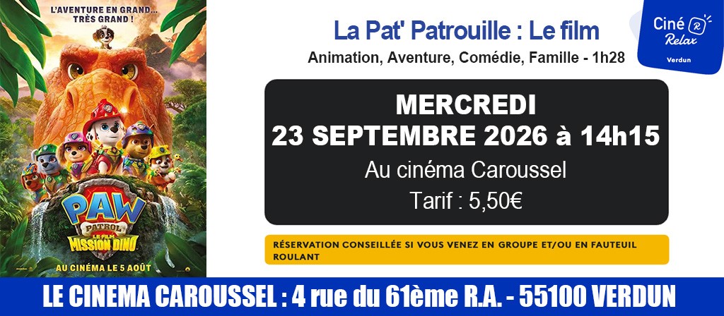 actualité ciné relax : pat patrouille